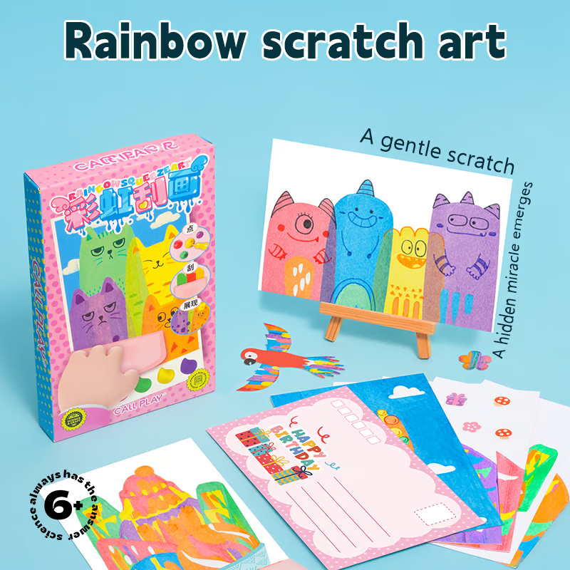 Rainbow Scratch Art Kit ~ Create Colorful Masterpieces with a Simple Scratch-