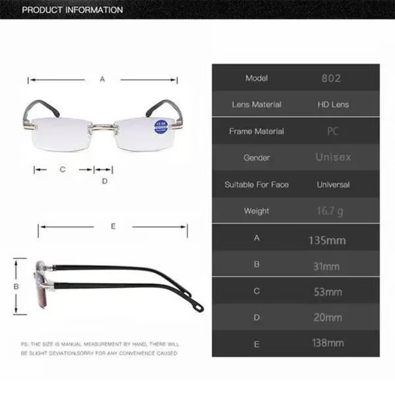Intelligent Dual Focus Glasses - Clearer Vision, Less Eye Strain All Day~