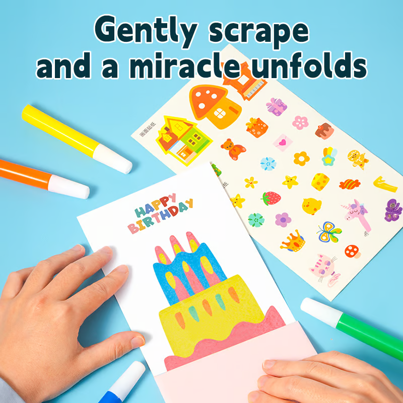 Rainbow Scratch Art Kit ~ Create Colorful Masterpieces with a Simple Scratch-