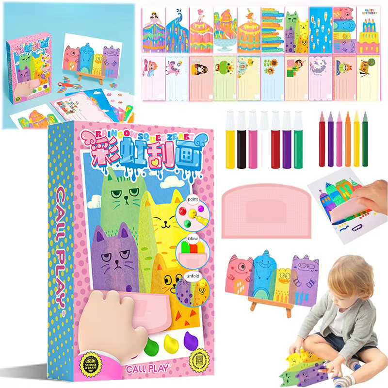 Rainbow Scratch Art Kit ~ Create Colorful Masterpieces with a Simple Scratch-