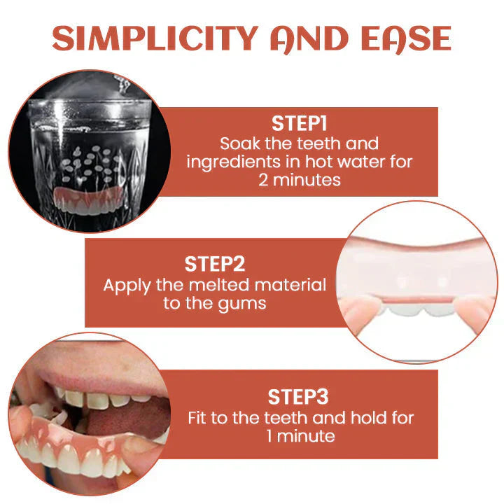 Silicone Denture Set ~ Achieve a natural, confident smile instantly^