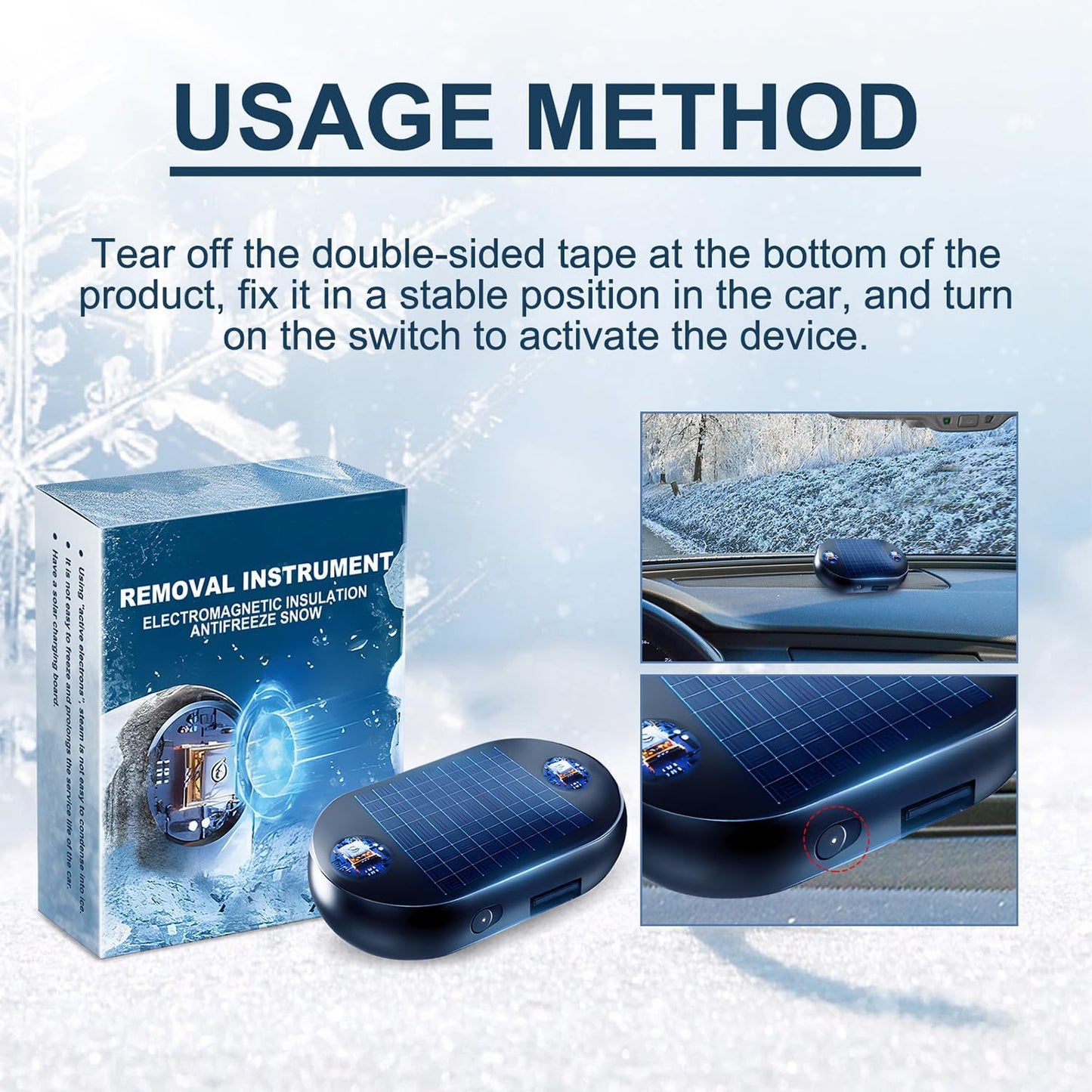 Electromagnetic Anti-Freezing Device - Enjoy a clear windshield every winter morning