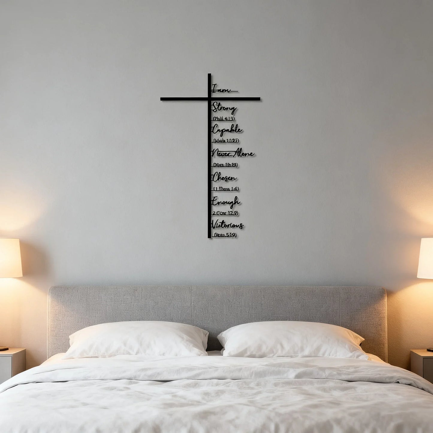 Scripture-Inspired Metal Cross Wall Art ~ Bring faith and peace to every corner of your home.
