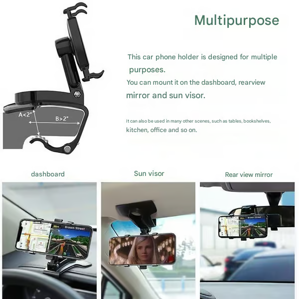 Multifunctional Car Dashboard Phone Holder ~ The Last Phone Mount You’ll Ever Need^