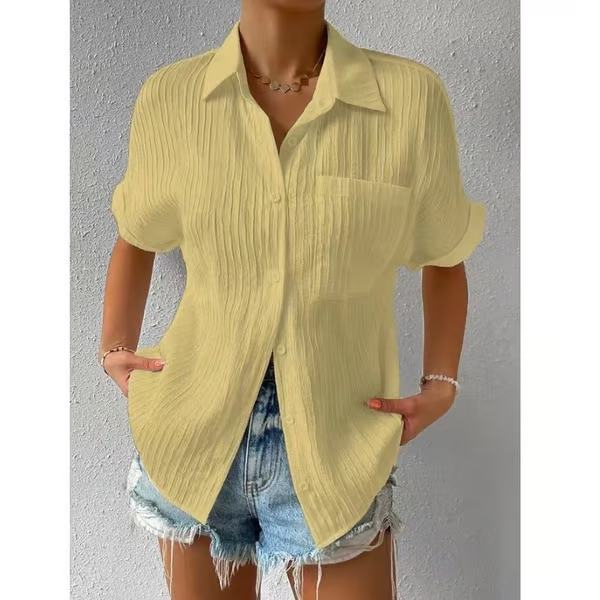 Crew Neck Lace Loose Shirt ~ The shirt that does all the work for you~