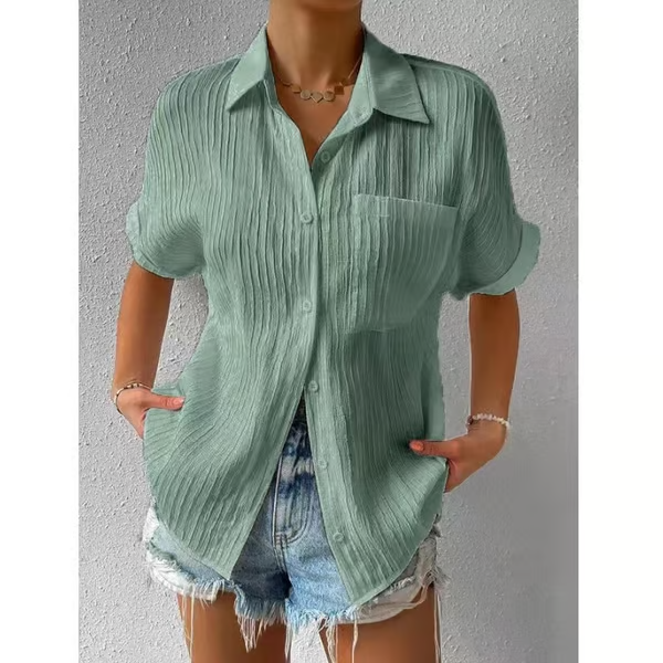 Crew Neck Lace Loose Shirt ~ The shirt that does all the work for you~