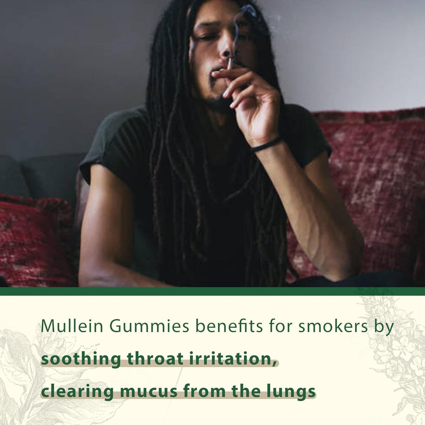 Mullein Lung Detox Gummies ~ Clear Mucus & Boost Respiratory Health.