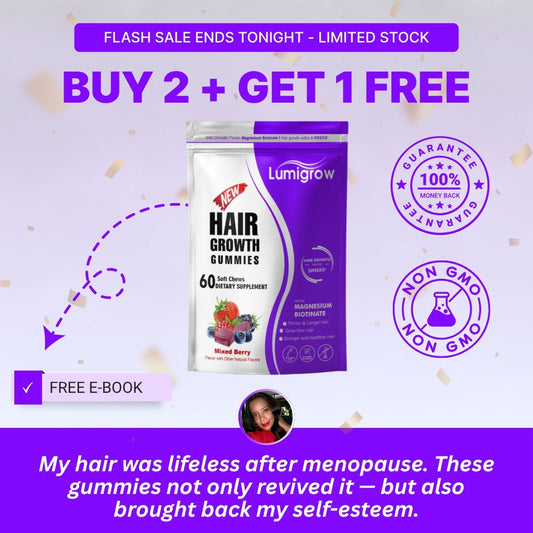 Lumigrow Hair Growth Gummies ~ Clinically proven formula for real results