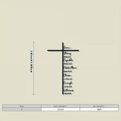 Scripture-Inspired Metal Cross Wall Art ~ Bring faith and peace to every corner of your home.