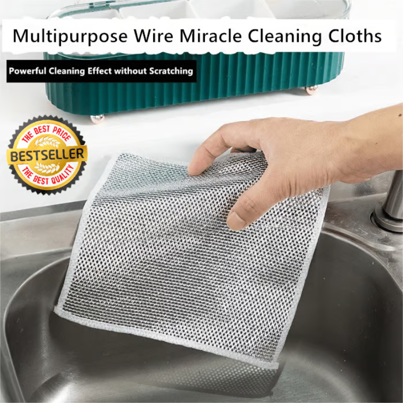 Miracle Wire Cleaning Cloth ~ Tough on Grime, Gentle on Surfaces.