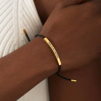 “God is in Control” Inspiring Bracelet ~ A Daily Reminder of Faith, Peace, and Strength.