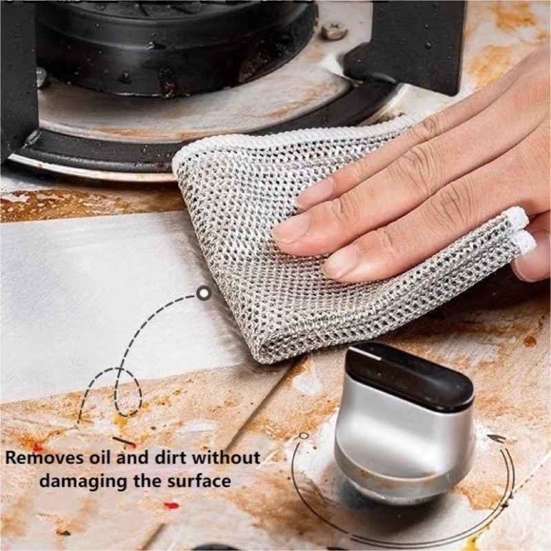 Miracle Wire Cleaning Cloth ~ Tough on Grime, Gentle on Surfaces.