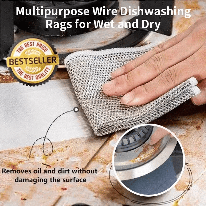 Miracle Wire Cleaning Cloth ~ Tough on Grime, Gentle on Surfaces.